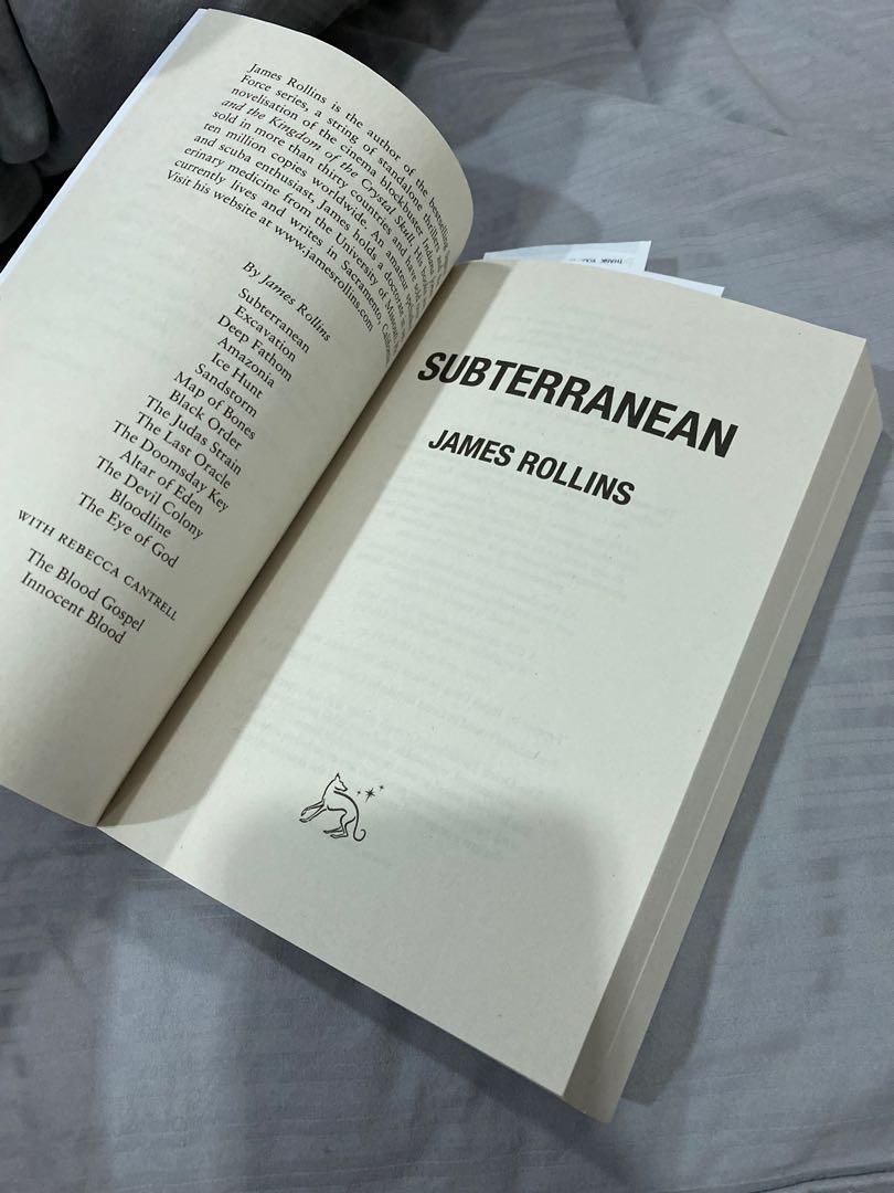 James Rollins Subterranean Thriller Crime Brand New Books Stationery Fiction On Carousell