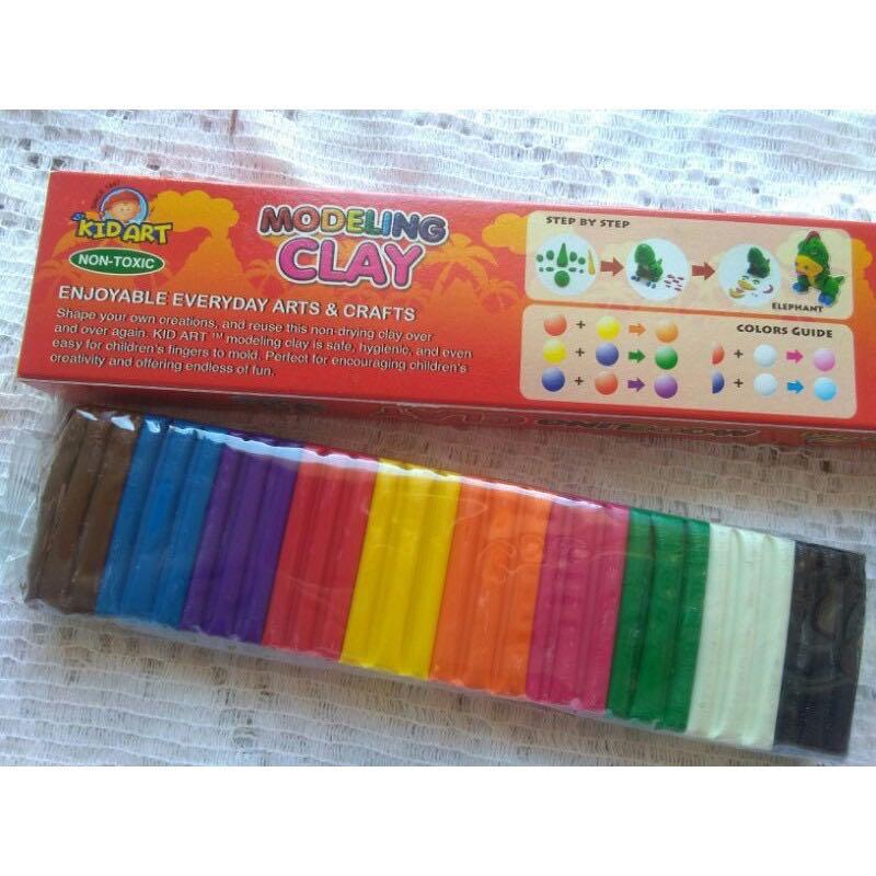 Kid Art Modeling Clay Bar Assorted 10 Colors and Single Color, Hobbies