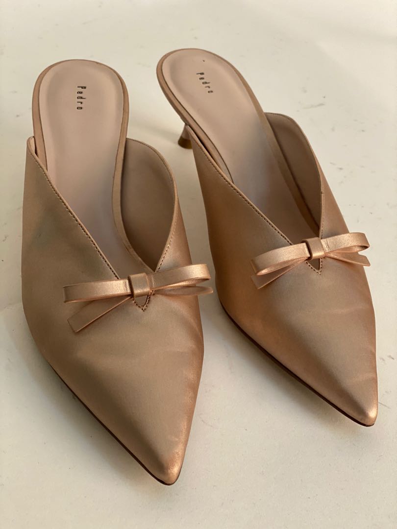 kitten heel slip ons