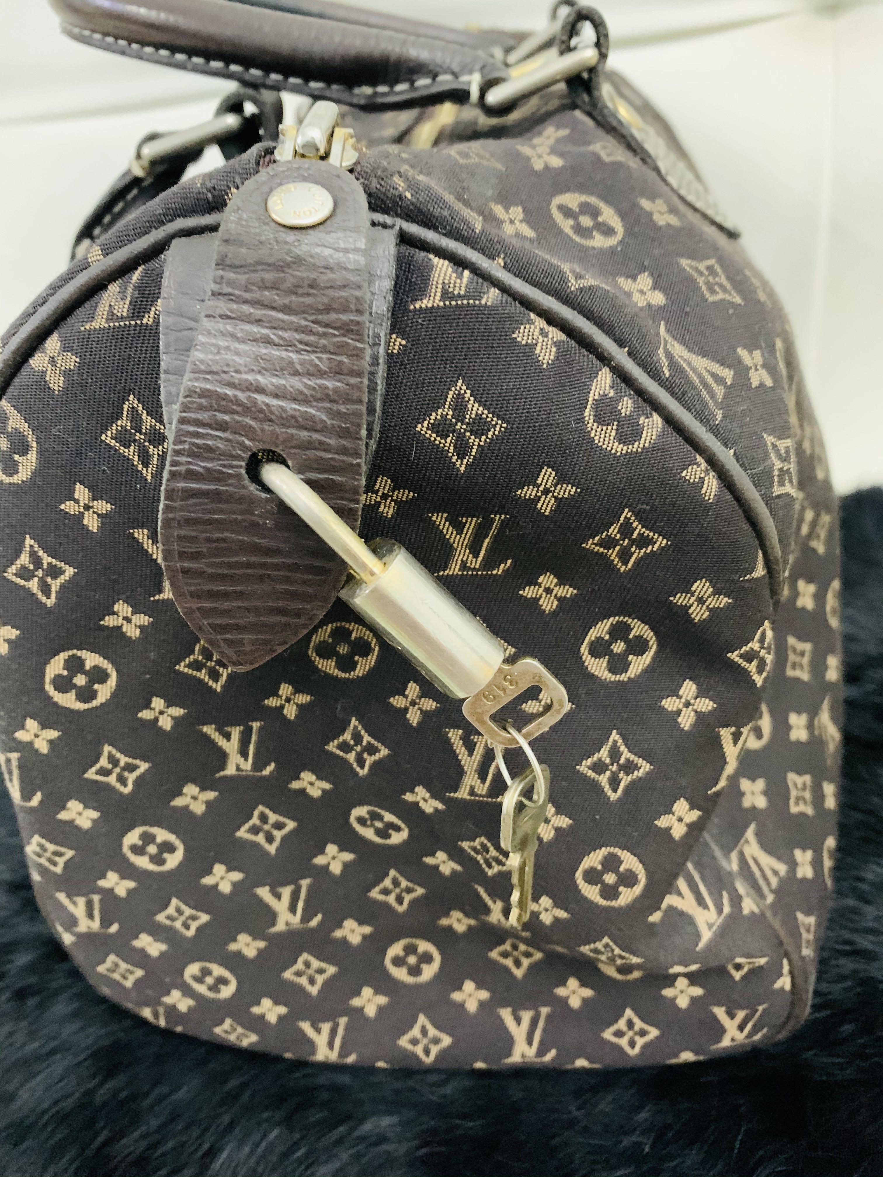 Speedy cloth handbag Louis Vuitton Brown in Cloth - 38031674