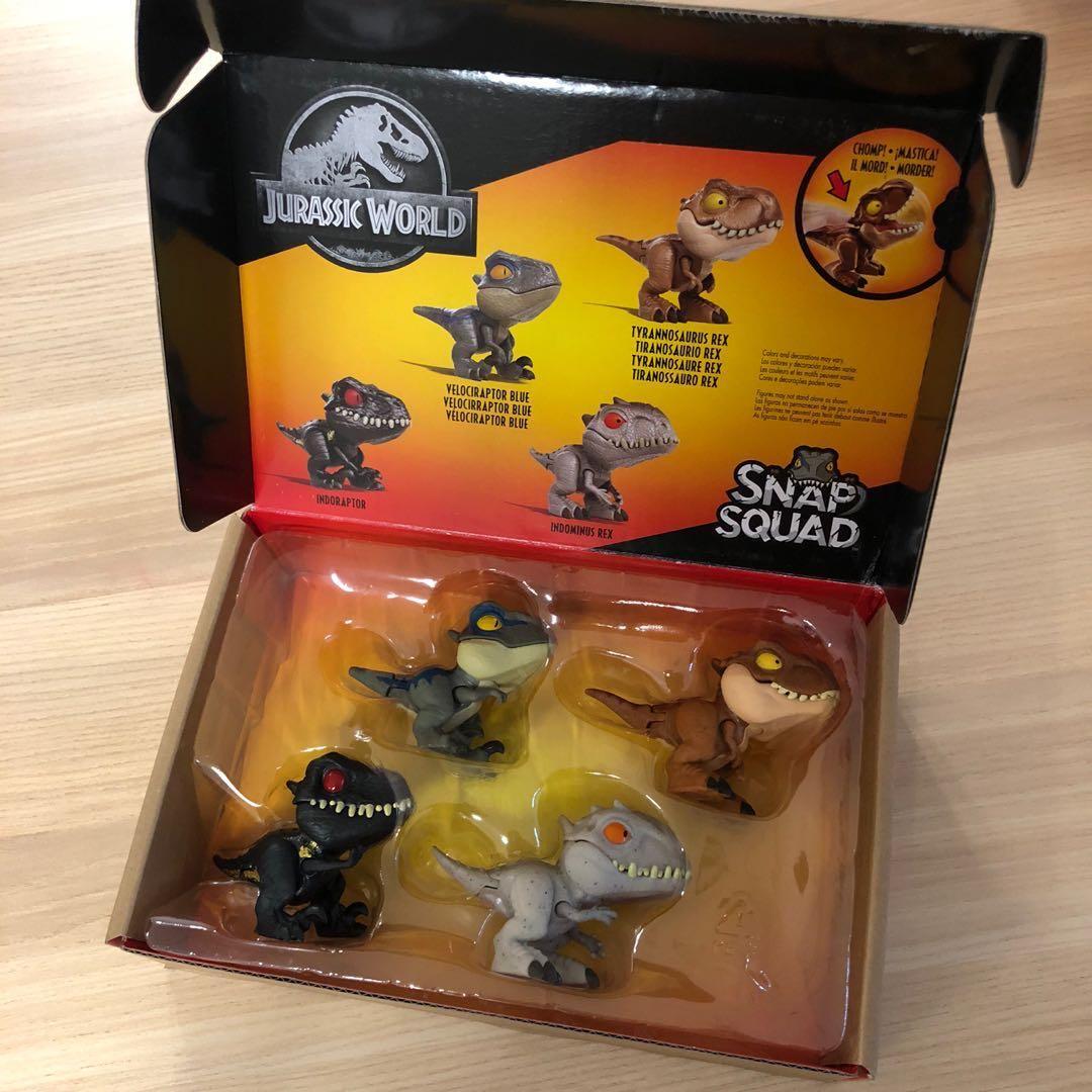 Last Set Misb Jurassic World Snap Squad Velociraptor Blue Tyrannosaurus Rex Indoraptor Indominus Rex 4 Pack Toys Games Bricks Figurines On Carousell