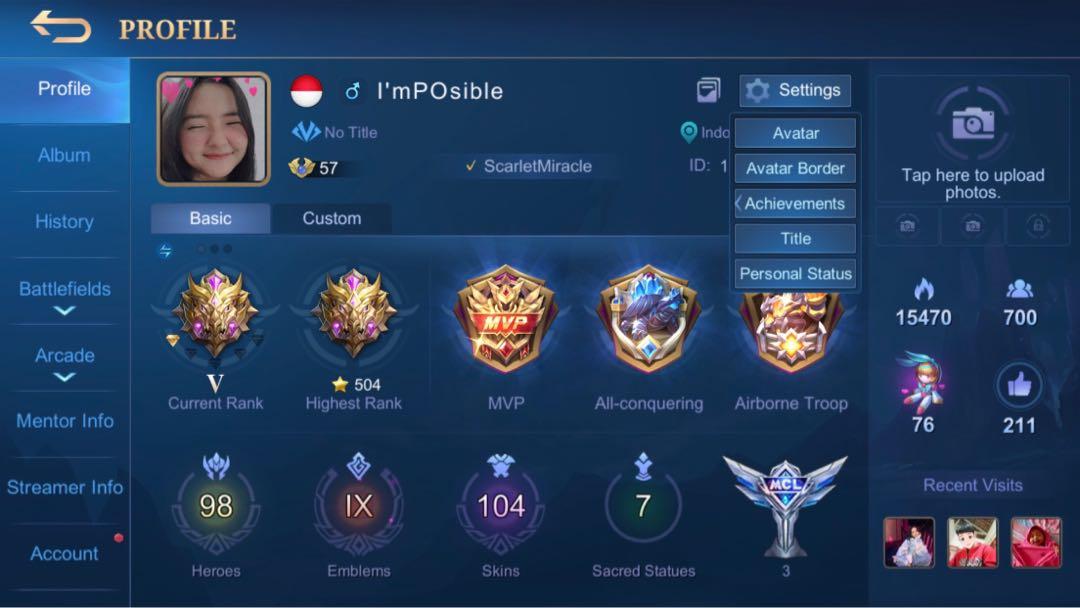 Mobile Legends Account Premium Smurf High Wr Video Gaming Gaming Accessories Game Gift Cards Accounts On Carousell