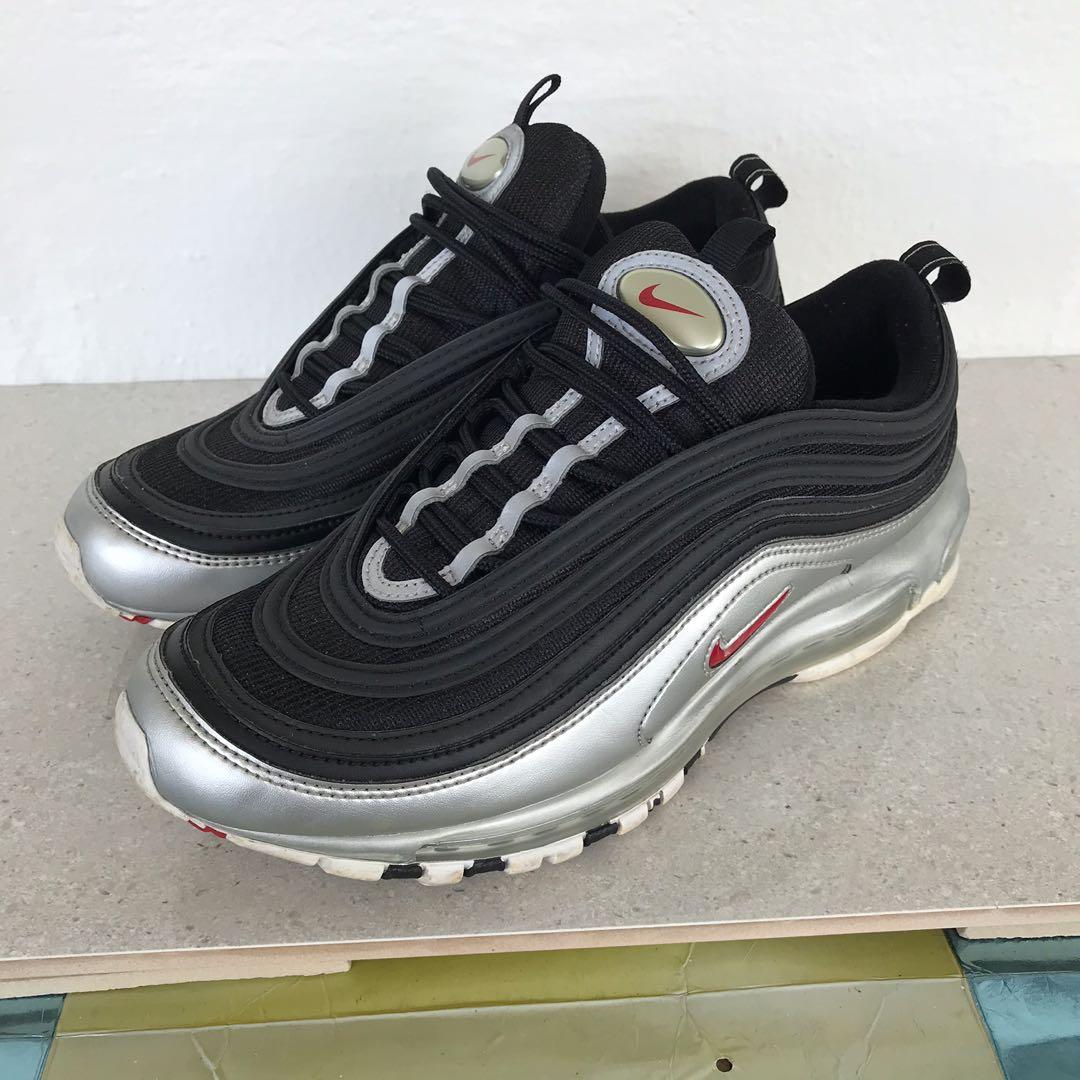 Nike Air Max 97 Metallic Black US8.5 Men s Fashion Footwear Sneakers on Carousell