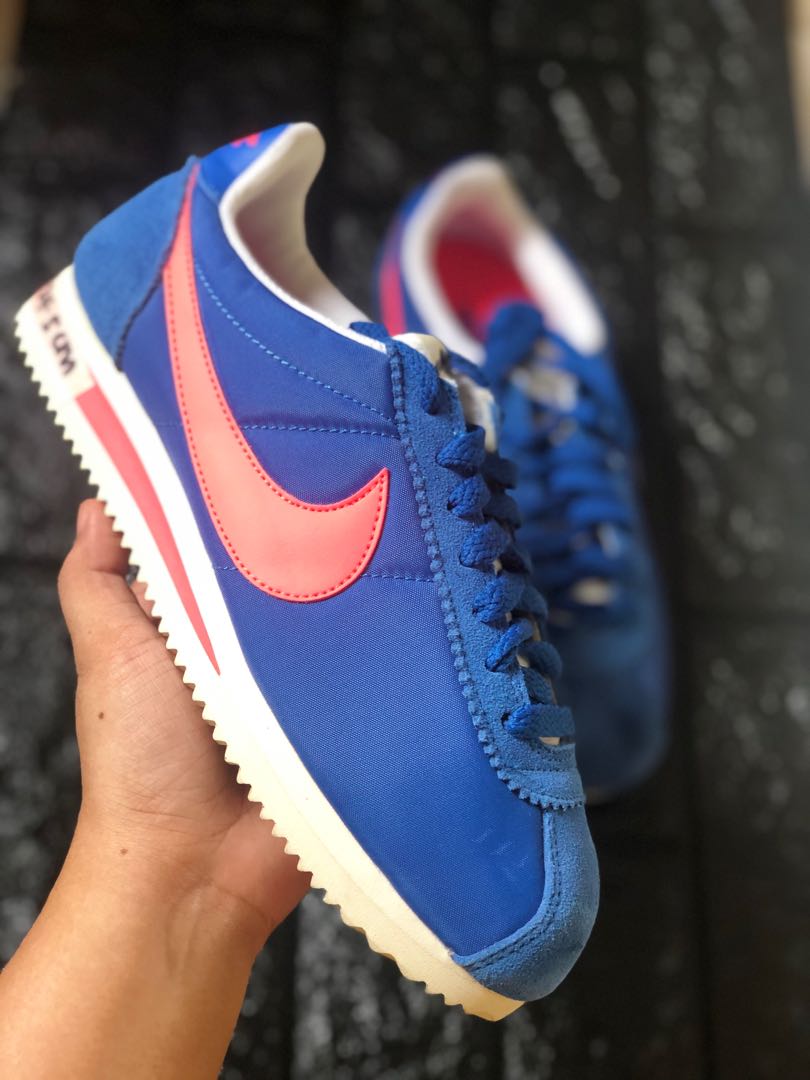 nike cortez nylon blue
