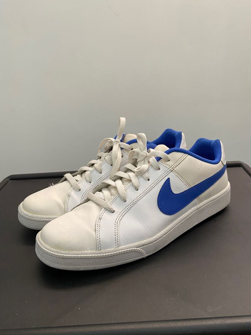 nike court royale white and blue