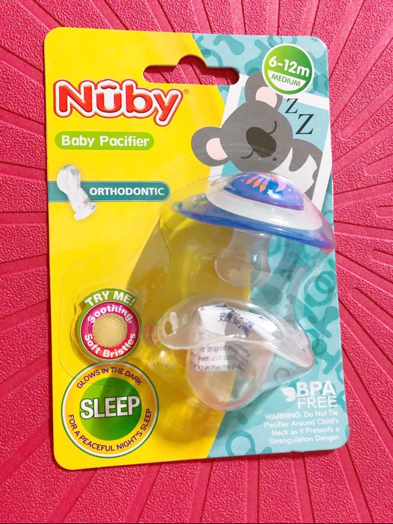 Clear Nuby Binky Nuby Pacifier Blue, Babies Kids, Nursing Feeding