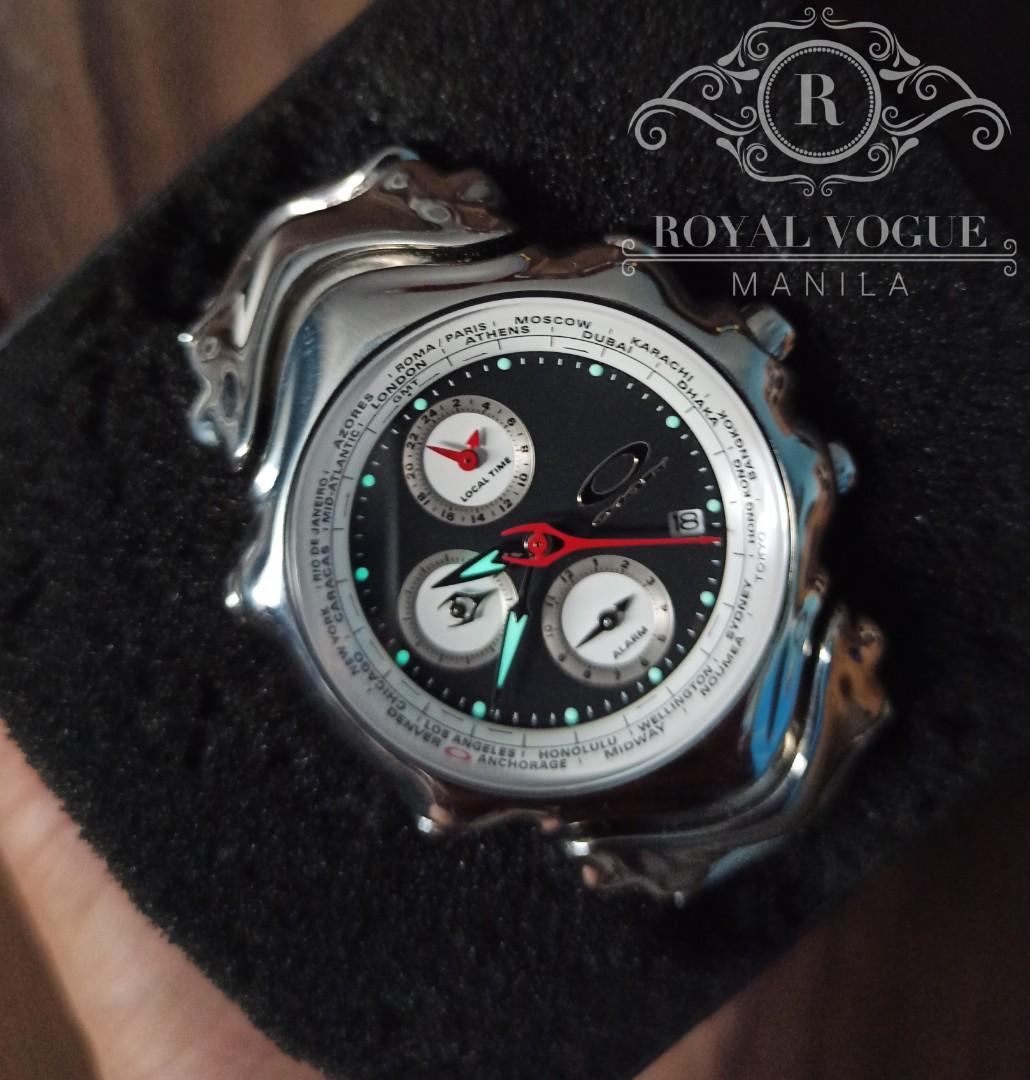 Oakley GMT Polished Black, Luxury, Watches on Carousell