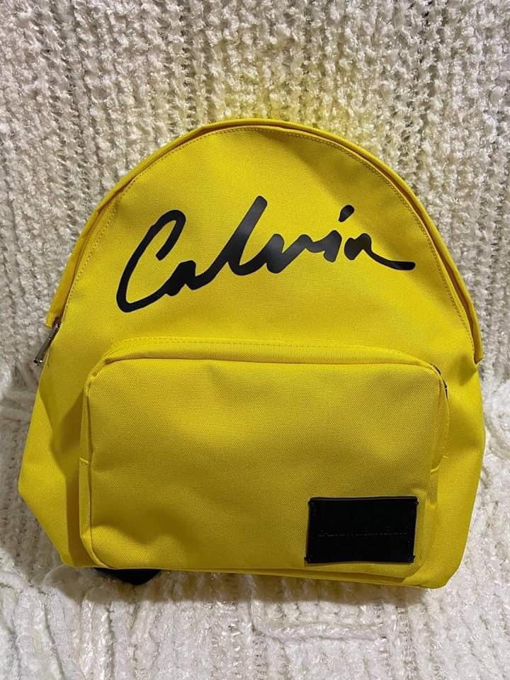 calvin klein yellow backpack