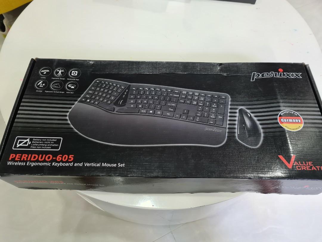 Perixx Periduo-605, Wireless Ergonomic Split Keyboard and Vertical ...