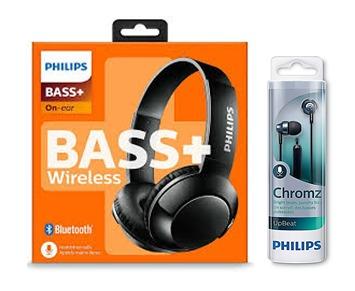 Philips SHB3075 BASS Wireless On Ear Headphone with Mic WITH FREE