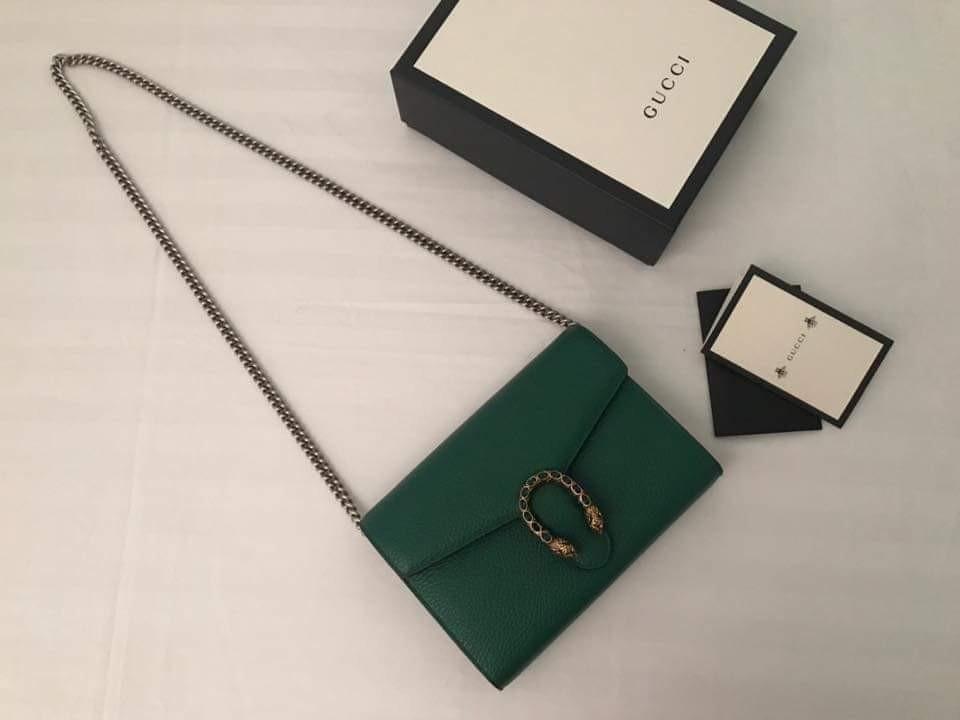 Preloved authentic Gucci dionysus green woc sling bag