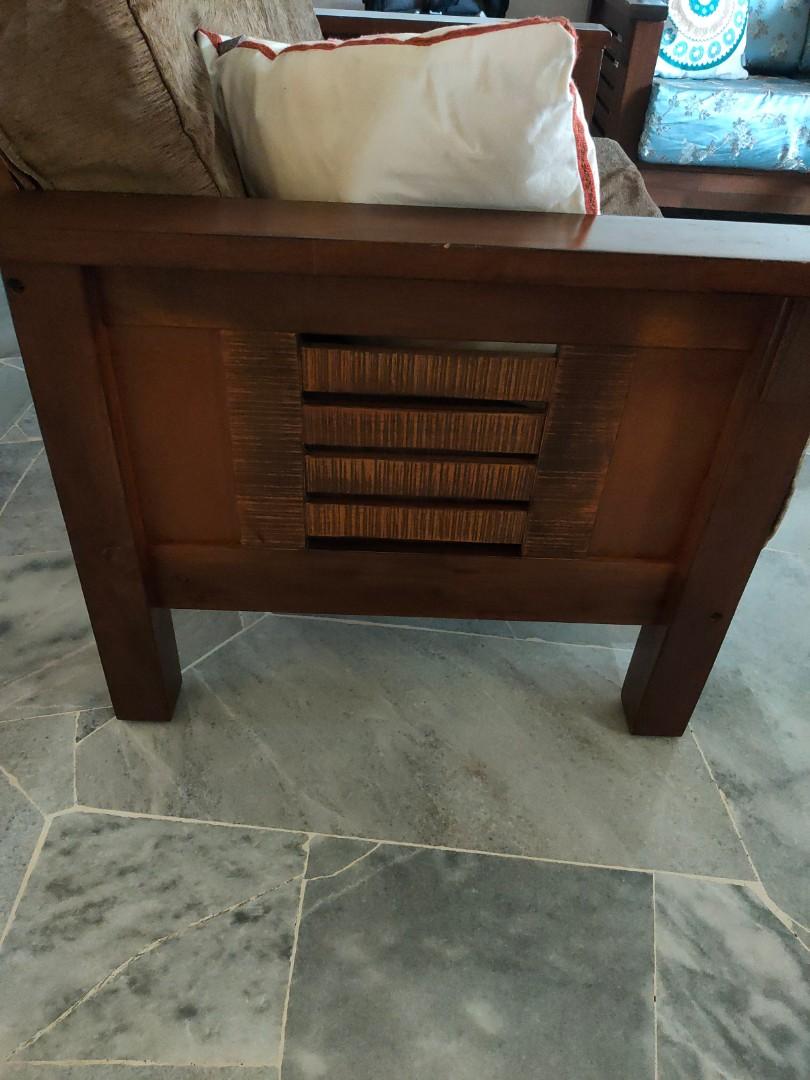 Rubber wood sofa set, Furniture & Home Living, Furniture, Sofas on