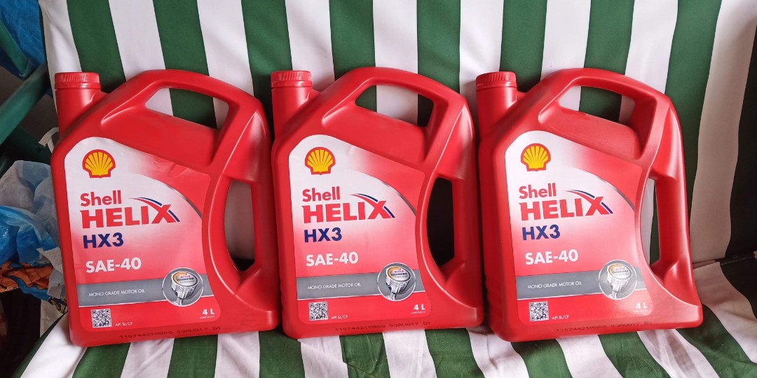 Shell Engine Oil Helix HX3 4liters, Car Parts & Accessories, Engine and Aircon Parts and