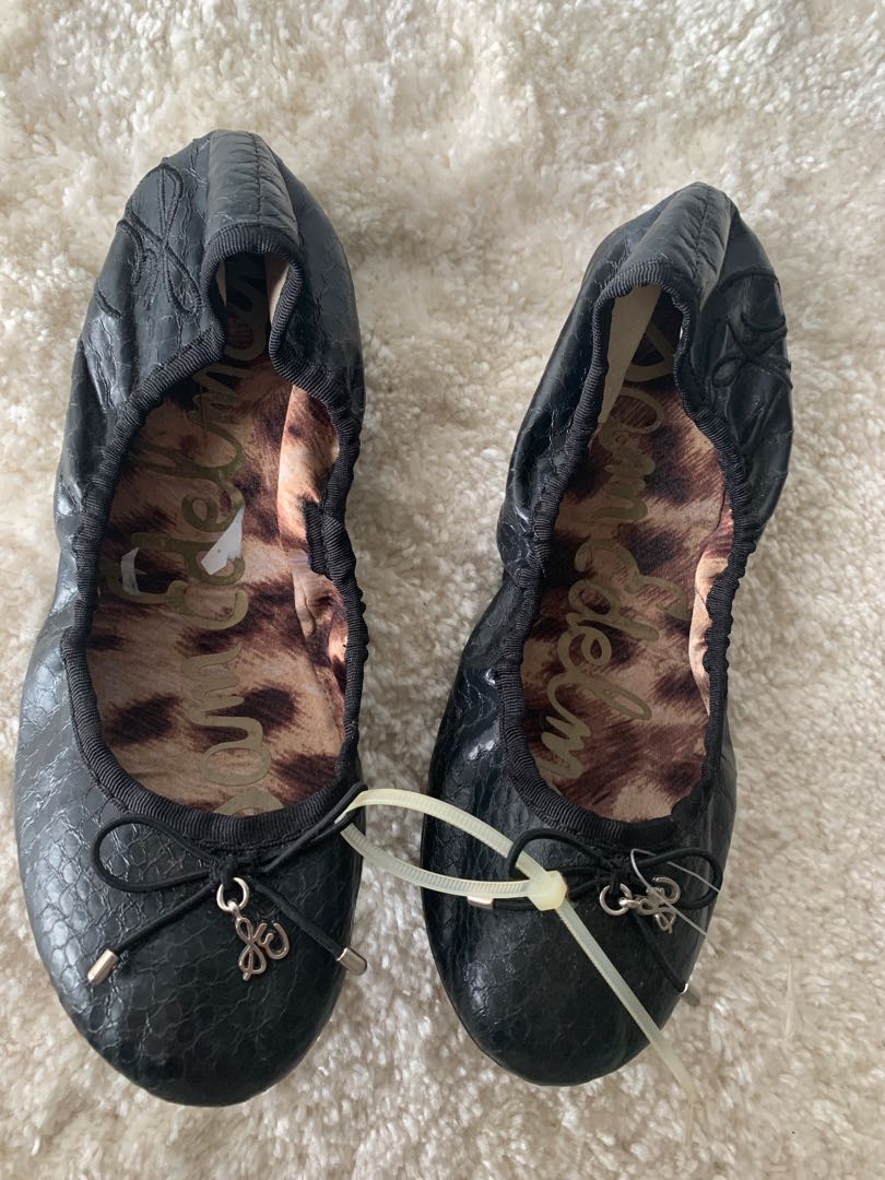 Faux shop snakeskin flats