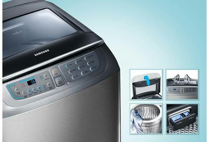 Samsung wobble washing machine 12kgs (Category: Washing Machines and Dryers) located in Quezon. Submitted by chanel81 (Listing ID 1043154677, Image 2). Description: very good used condition fully automatic washing machine 12kgs. scratches and signs of use but otherwise in great condition. orig price at P28k, used occassionally only for 4yrs because bring most clothes to metropole instead. used mostly for baby clothes on occassion only. rfs: need 