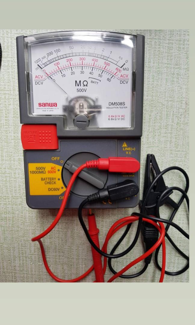 SANWA DM508S Megger Insulation Resistance Tester, Furniture & Home