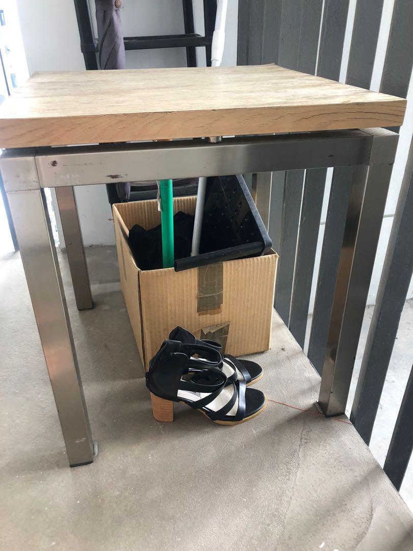 Side Table (Category: Tables & Sets) located in Singapore. Submitted by ertata (Listing ID 1042977720, Image 2). Description: Table top is quite worn but the steel frame is strong..