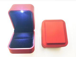 Single Ring Box with Led  light Black, Blue & Red