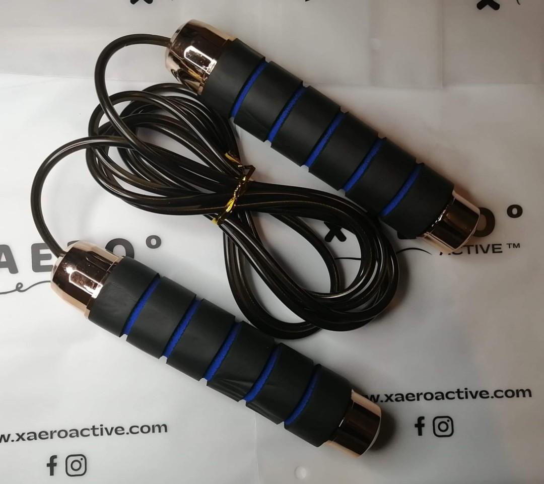 Sleek Jump Ropes (Category: Toning & Stretching Accessories) located in Quezon City. Submitted by bkk2basics (Listing ID 1043019696, Image 2). Description: The bestseller is back! Now in a sleeker, more elegant design. Its ball-bearing design creates faster rotations, and there's an inlaid steel wire within the PVC to prevent tangles and adjust speed more easily..