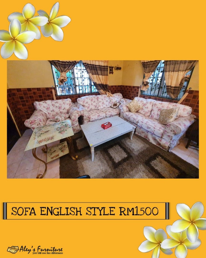 Sofa English Style Home Furniture Furniture On Carousell