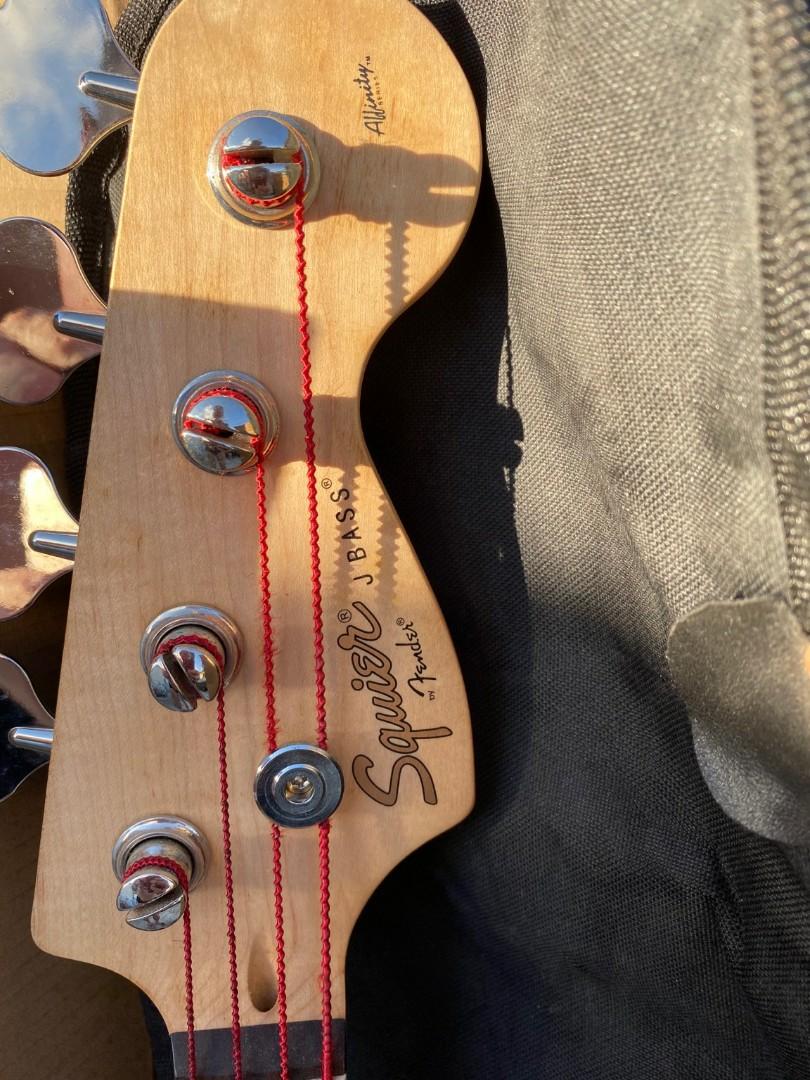 SQUIER J BASS Affinity Series by FENDER (Category: Musical Instruments) located in Dasmarinas. Submitted by rein0407 (Listing ID 1043026044, Image 2). Description: Great condition...with Fender bag, cable and strap..