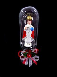 Sto. Niño IN CLEAR GLASS DOME- Sto. Niño Catholic Decor for Home Altar Table