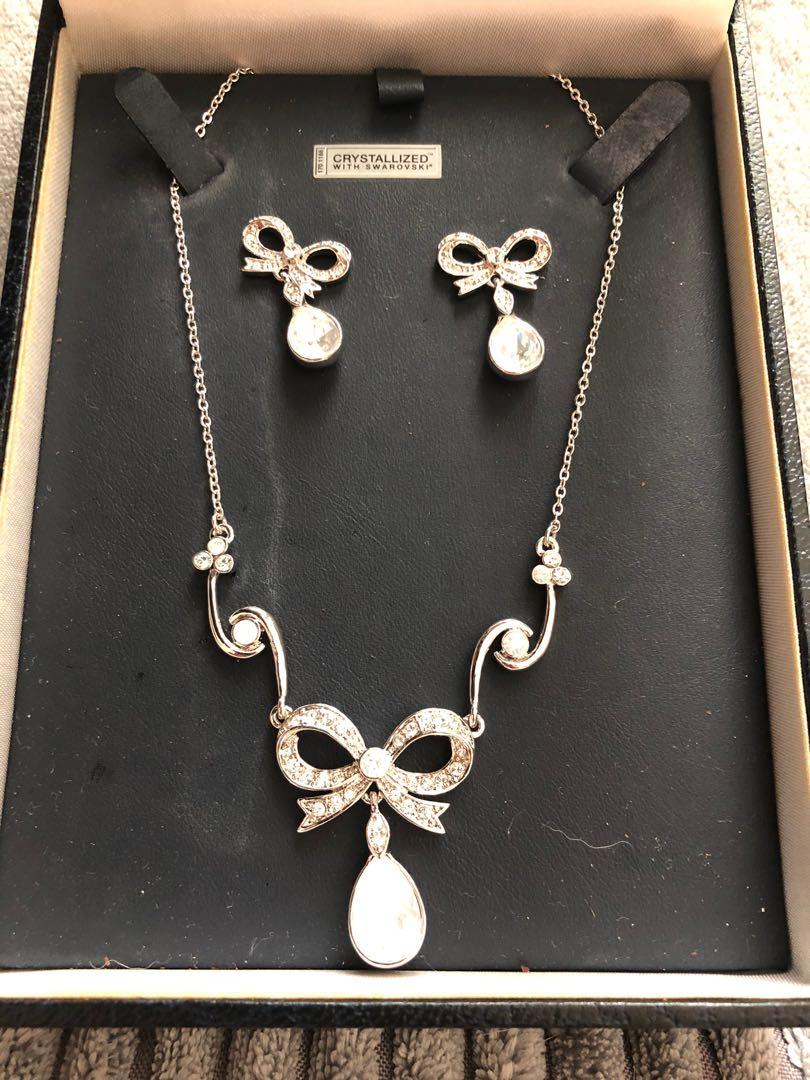 Swarovski Paris bijoux earrings and necklace set, Women's Fashion ... Swarovski Paris bijoux earrings and necklace set, Women's Fashion ...