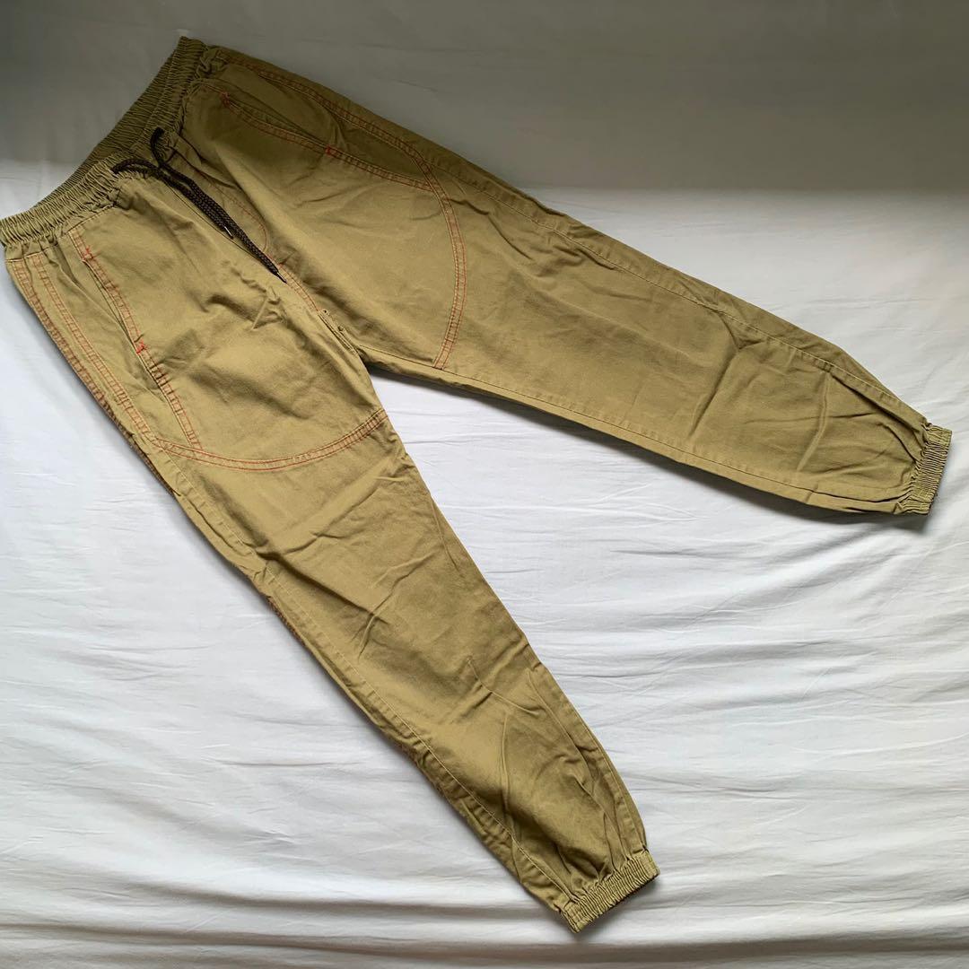 Olive green khaki joggers clearance
