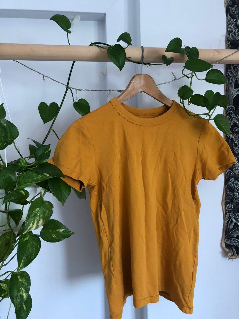 mustard yellow womens tops