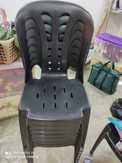 Used black plastic chairs for sale