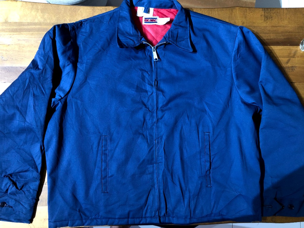 Vintage 70s Big Mac Blue Workwear Jacket Women s Fashion Tops Sleeveless on Carousell
