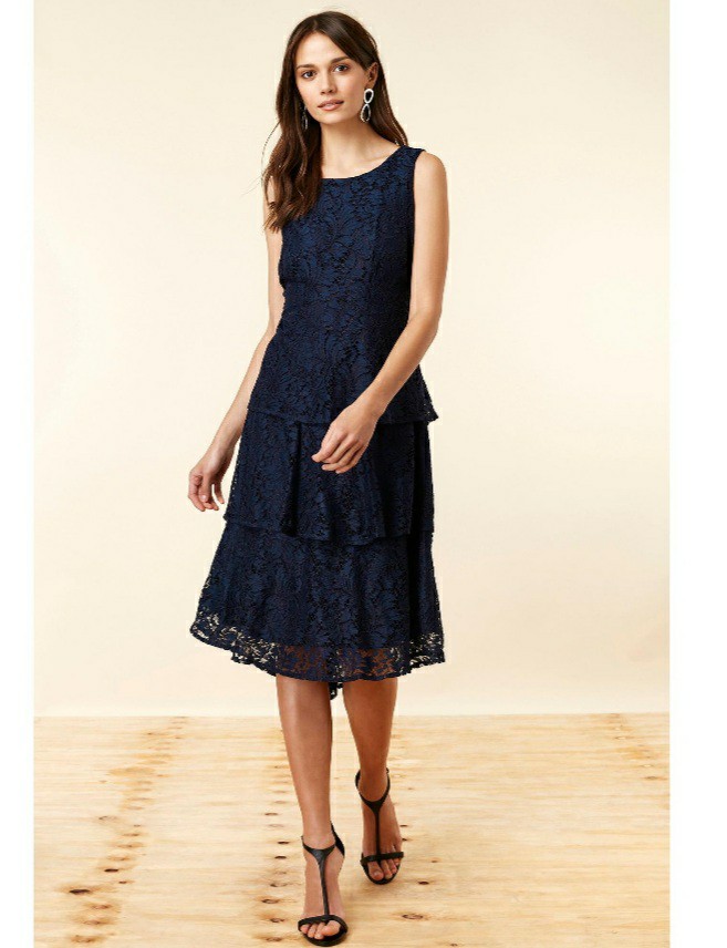 wallis blue lace dress