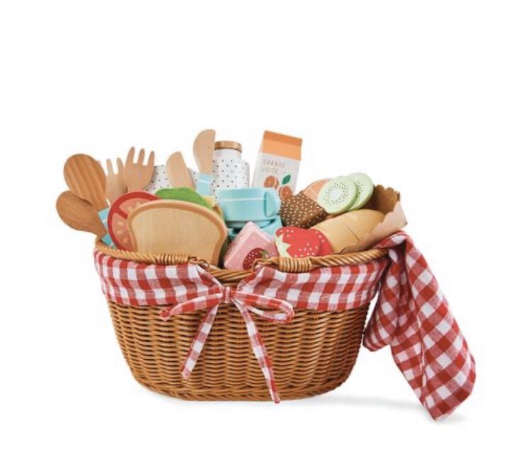 wooden picnic set toy