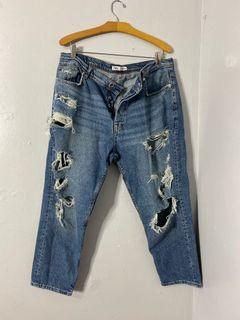 Zara Man Ripped Loose Fit Jeans