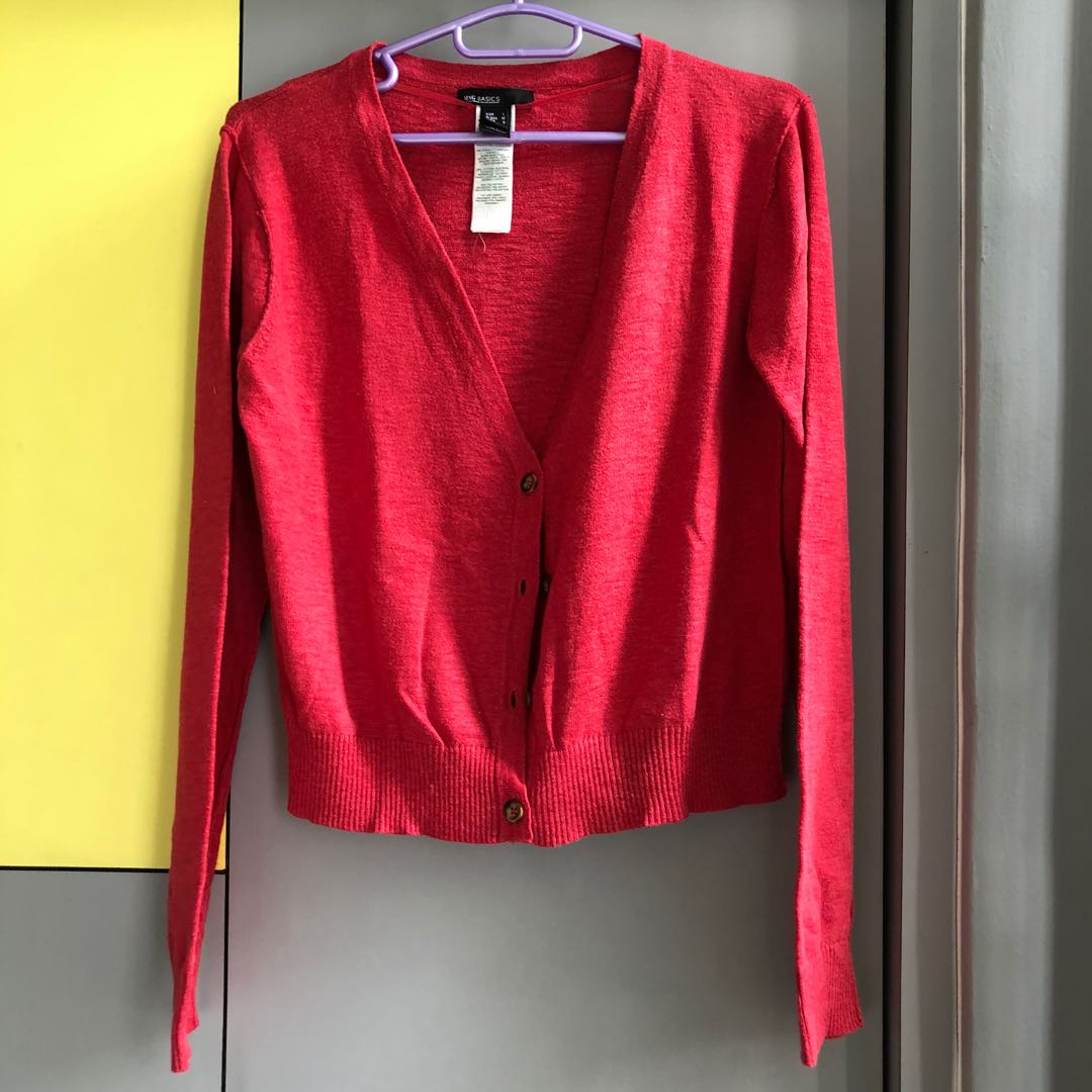 mango red cardigan