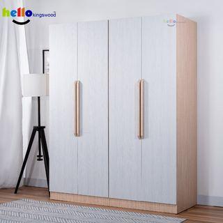 4 Doors Wardrobe ▪️ Solid Plywood Cupboard ▪️ Free Delivery