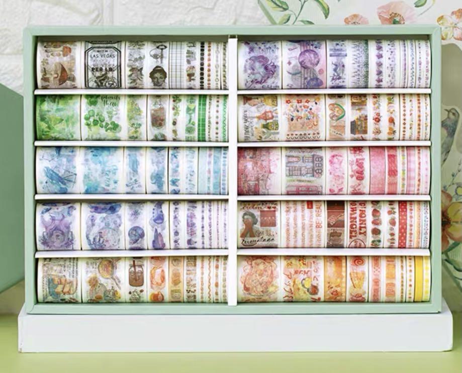 全新未開 100卷手帳膠紙和紙膠帶mt貼紙 書本 文具 文具 Carousell