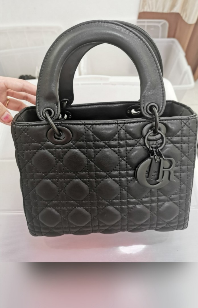 All Black Lady Dior Women S Fashion Bags Wallets On Carousell