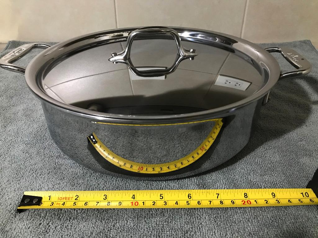 All Clad 5 Qt 3 Ply Bonded Stock Pot Stainless Cookware Sd3 Compact With Lid Home Furniture Home Appliances Other Kitchen Appliances On Carousell