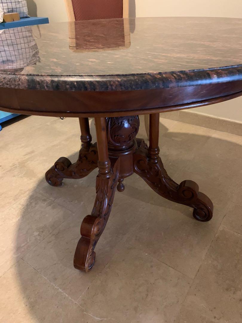 Antique marble table, Furniture & Home Living, Furniture, Tables & Sets