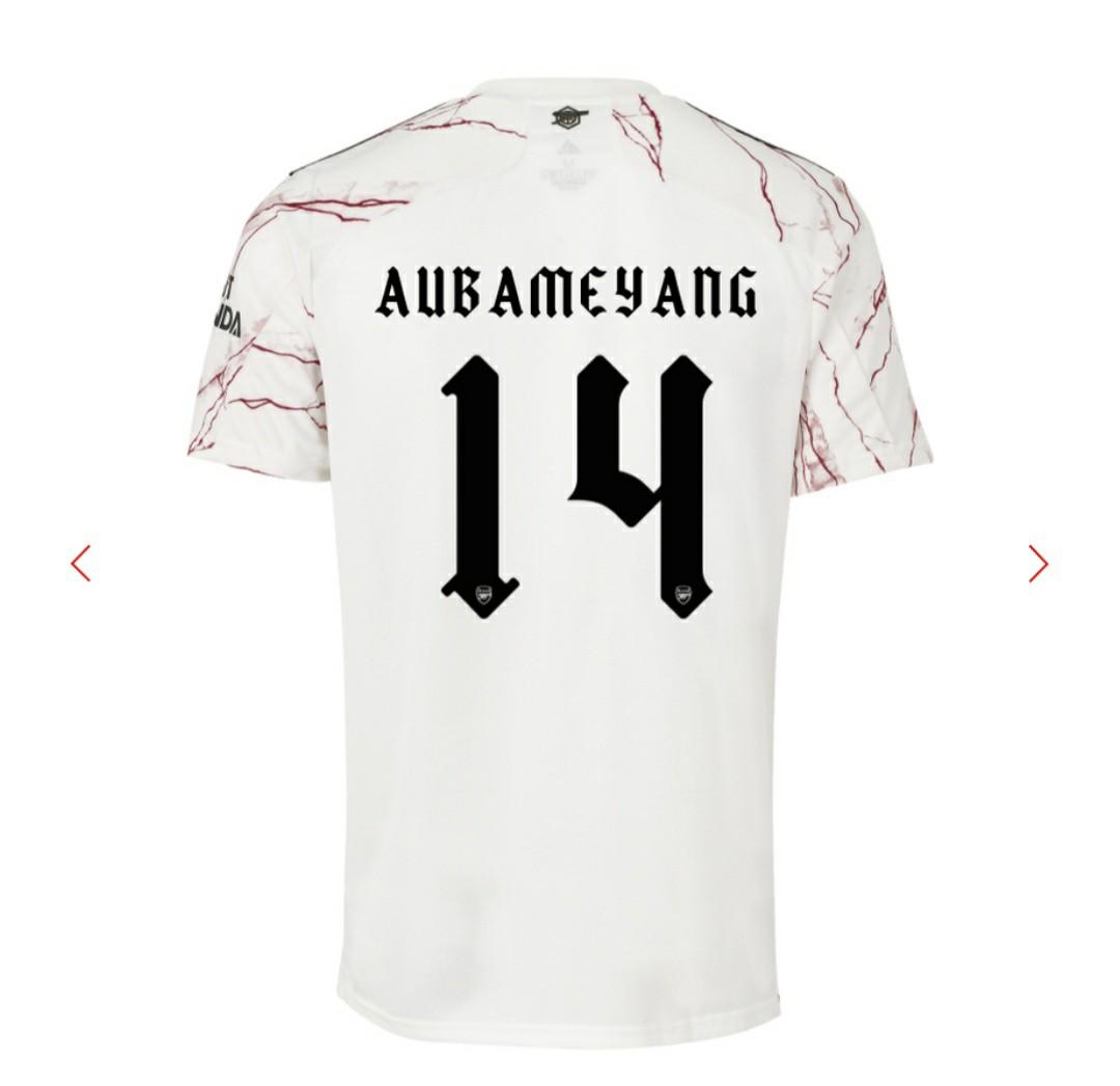 Arsenal Adidas Away Jersey 2020 2021 w Aubameyang Cup font Nameset Men s Fashion Activewear on Carousell