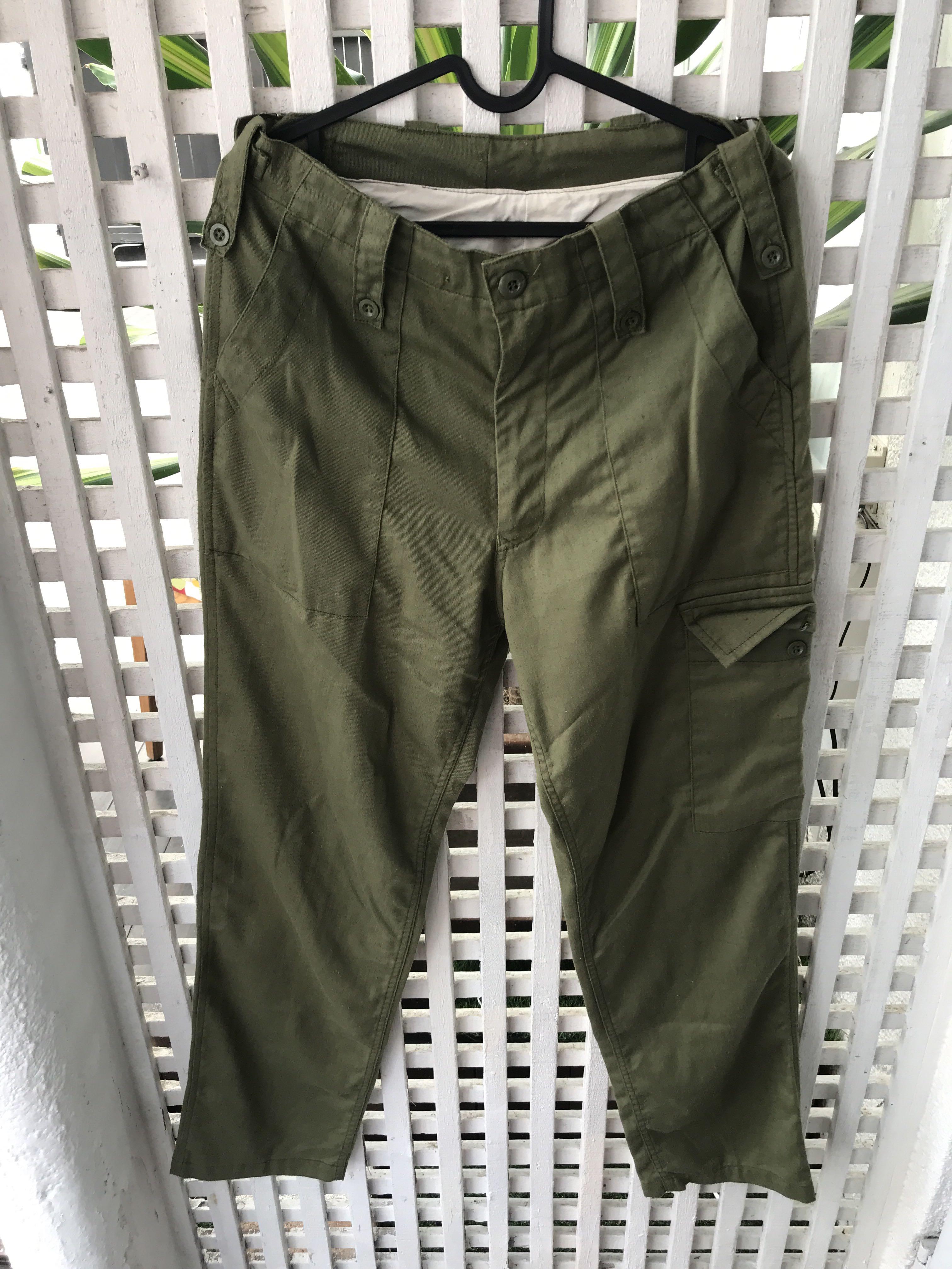 army fatigue flare pants