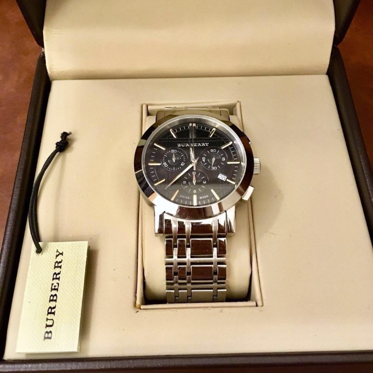 Burberry heritage chronograph watch hot sale