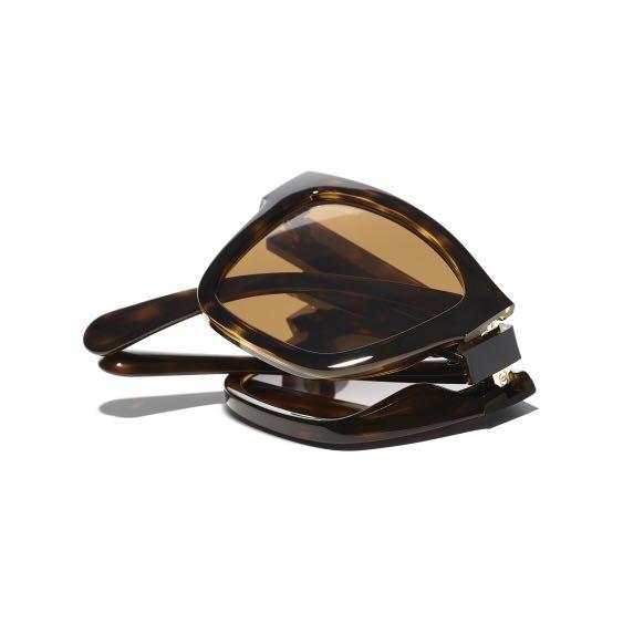 chanel foldable sunglasses