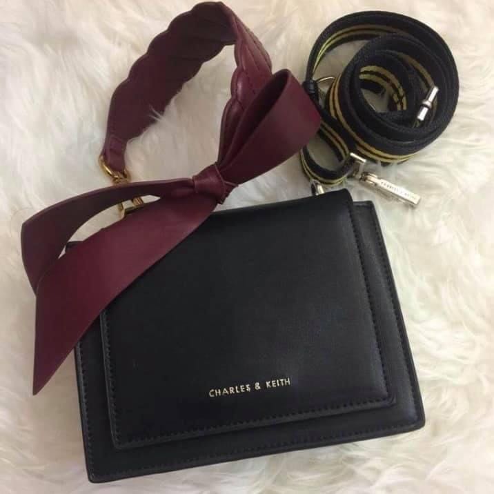 Charles and keith best sale nylon strap bag
