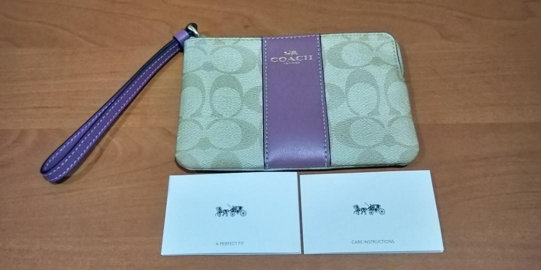 coach purple wallet