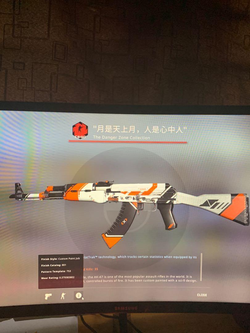 Csgo Skins Ak 47 Asiimov Ft Stattrak Toys Games Video Gaming In Game Products On Carousell