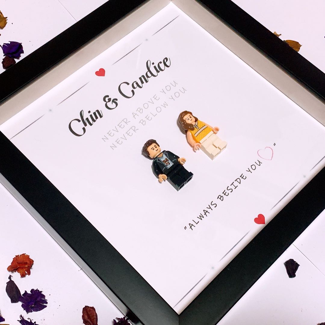 Customised Couple gift wedding frame lego Hobbies Toys Stationery Craft Occasions Party Supplies on Carousell