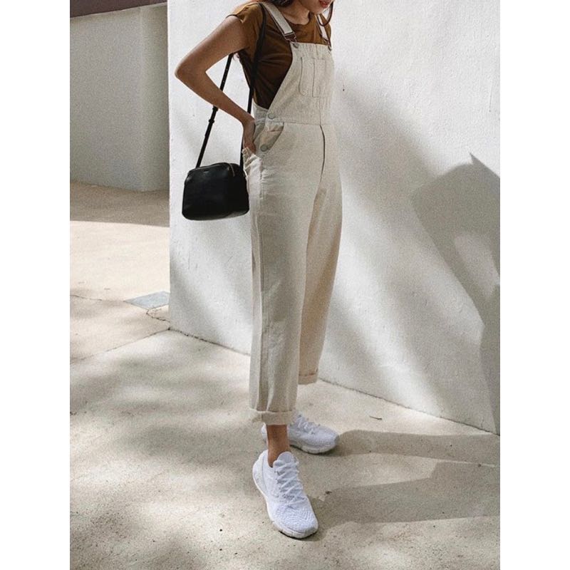 Denim Cream Dungaree Women s Fashion Dresses Sets Jumpsuits