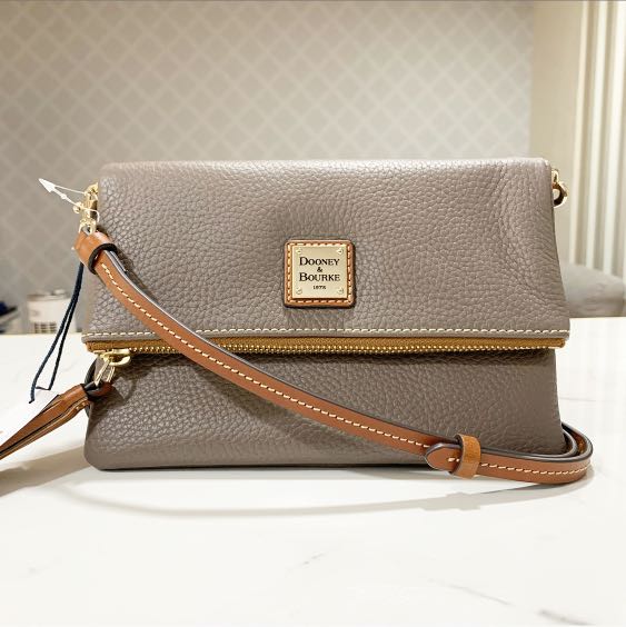 Dooney & bourke pebble grain foldover zip outlet crossbody